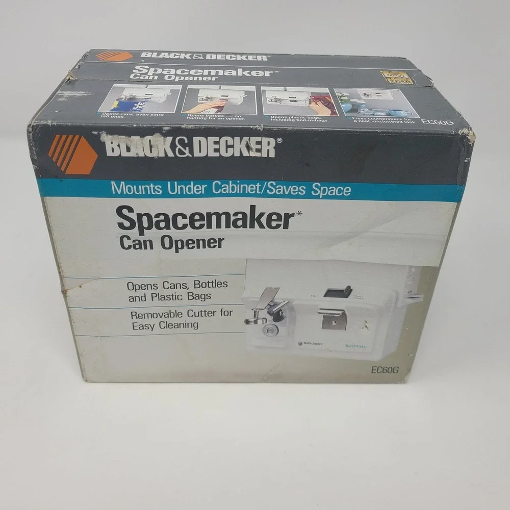 NIB - BLACK & DECKER Spacemaker EC60G Under-Cabinet Electric Can Opener White